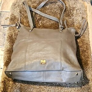 New $128 Soft Leather Purse Expandable side Zip Tote Bag Kooba Gold HW XL Purse